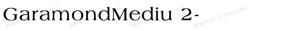 GaramondMediu 2字体转换
